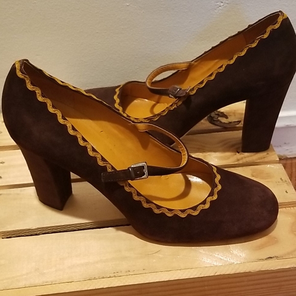 Franco Sarto Chocolate Suede Mary Jane Heel - Picture 9 of 9